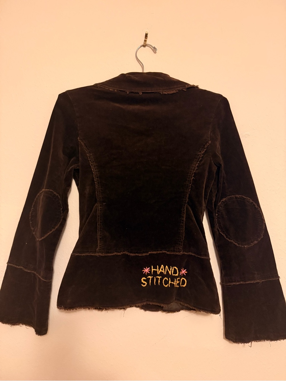 Joystick Brown Velvet Embroidered Blazer Jacket Runs small. Could be a small - Picture 2 of 3